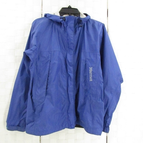 Marmot Purple Zip Front Hooded Rain Jacket Women's S - Picture 4 of 15